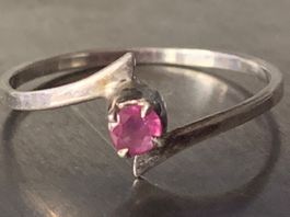 Silberring rosarot Klassiker  (55)
