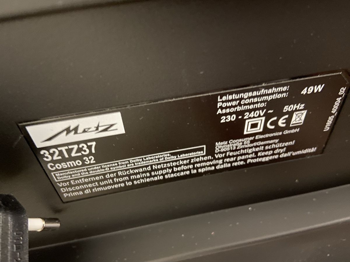 Televisori: Metz Cosmo 32" TV – Usato da Dietikon venduto da brocki-eyra 2