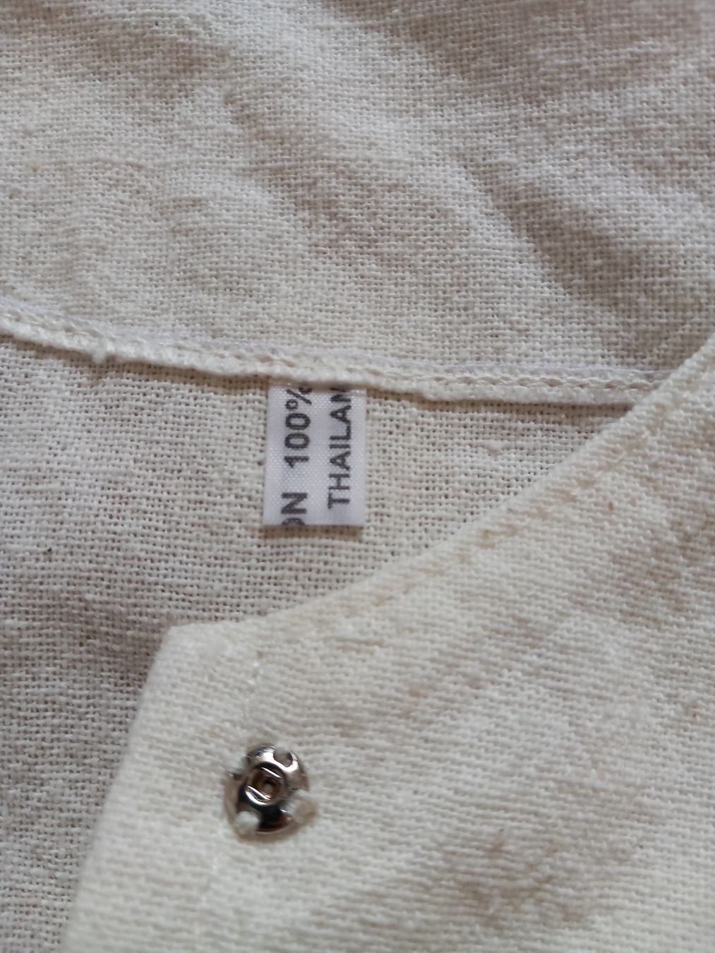 T-shirt: T-shirt boho blanc en coton à fermoirs éléphants – Usato da Faoug venduto da per_kp6r 3