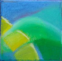 Gemälde Bild Gouache 10 x 10 cm - Nr. 5