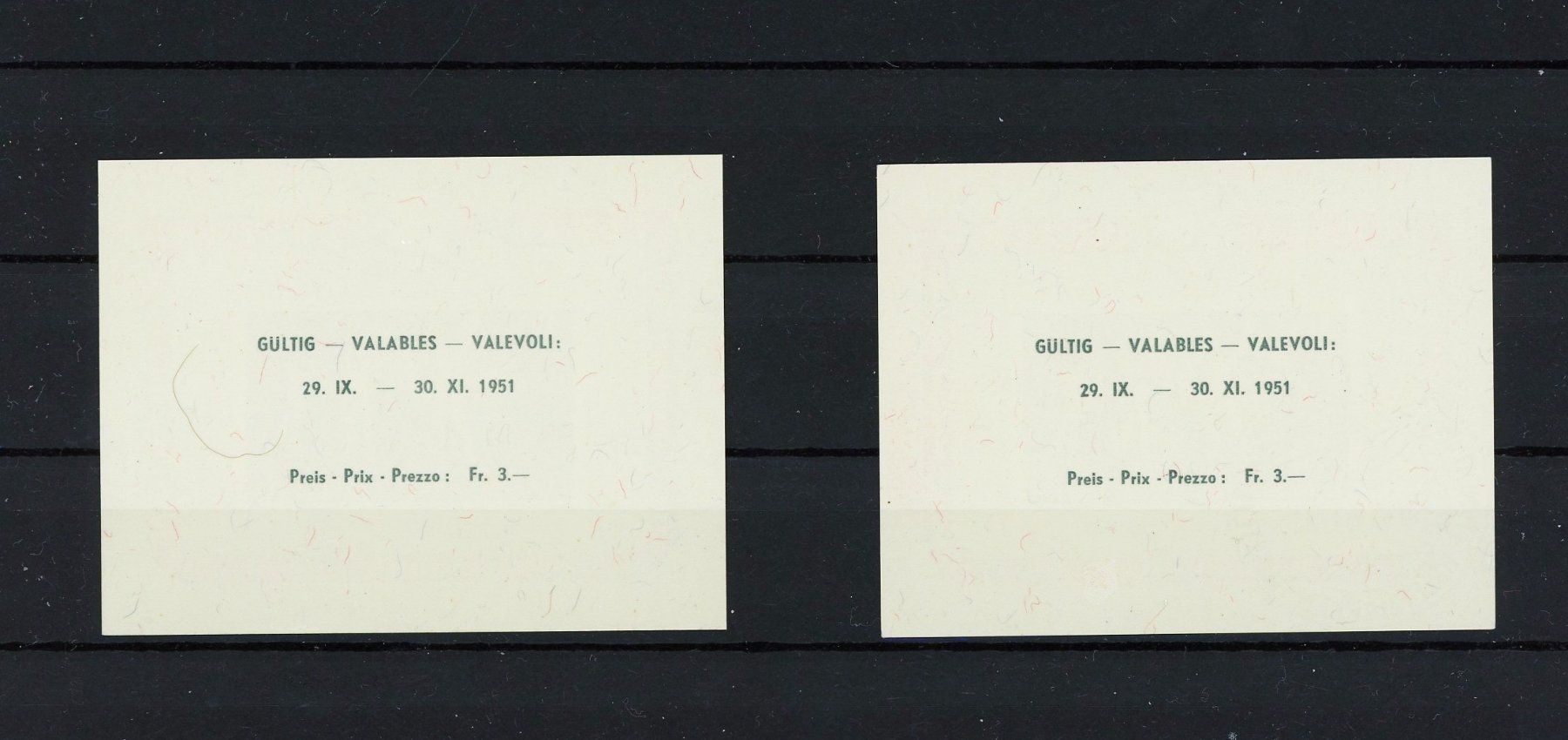 Alle Briefmarken: LUNABA Block 1951 einmal mit ET-Stempel, einmal postfrisch – Gebraucht aus Basel von Strubelibs 1