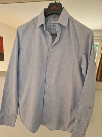 Seidensticker Hemd Slim Fit hellblau Gr. 41 L 