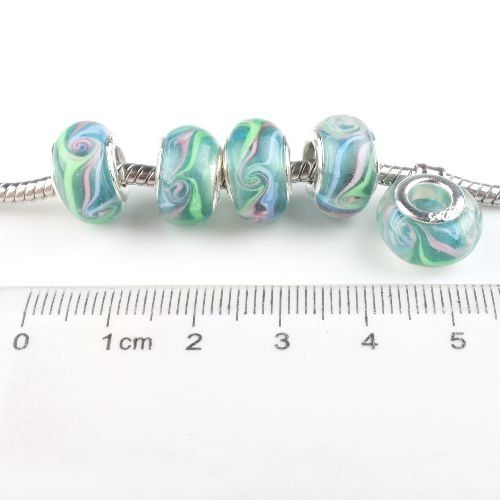 Perle (finte): Lampwork Himmelblaue Glasperle, Glass Bead – Nuovo (secondo la descrizione) da Langenthal venduto da flowersNbirds 2