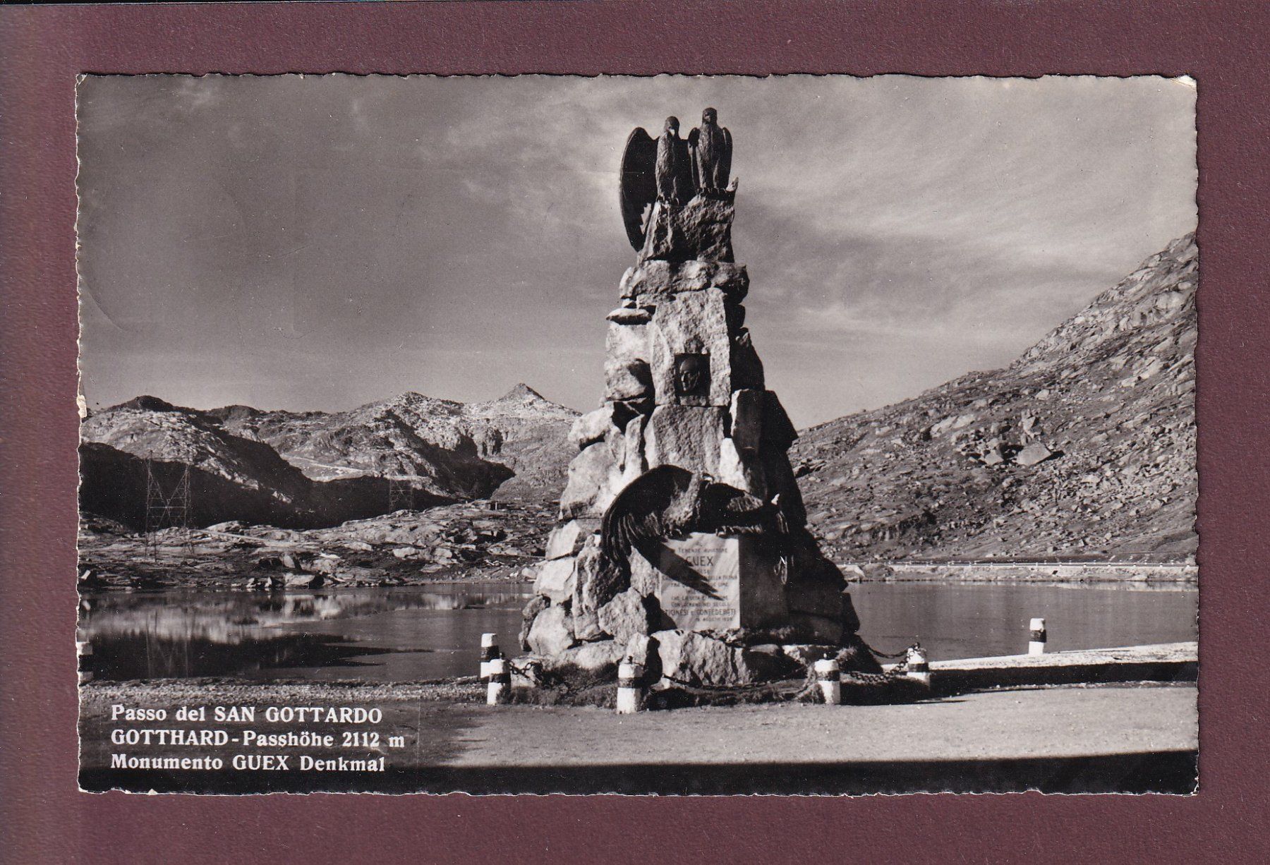 Cartes postales: GOTTHARD - Passhöhe - Denkmal Guex – D'occasion à Pully par nicecards