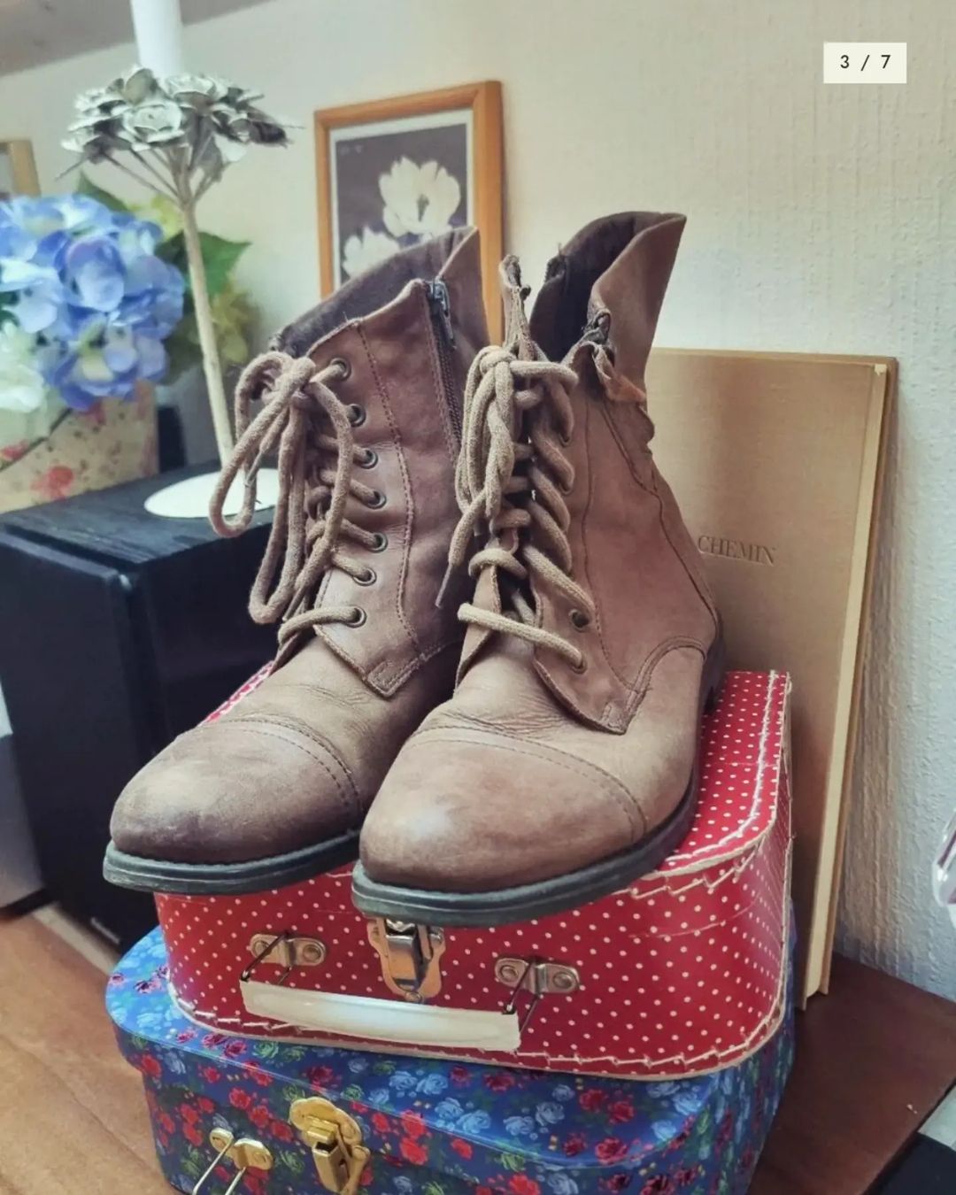 Scarpe da donna: Bottines à lacets et fermeture éclair marron taille 39 – Usato da Vevey venduto da fer3ica