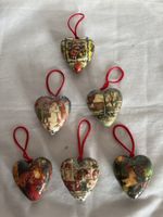 Weihnachtsbaumschmuck Herzen 6 Stück 