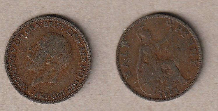 Tutti le monete: Grossbritannien, 1/2 Penny 1932 – Usato da Allschwil venduto da Coinfreak