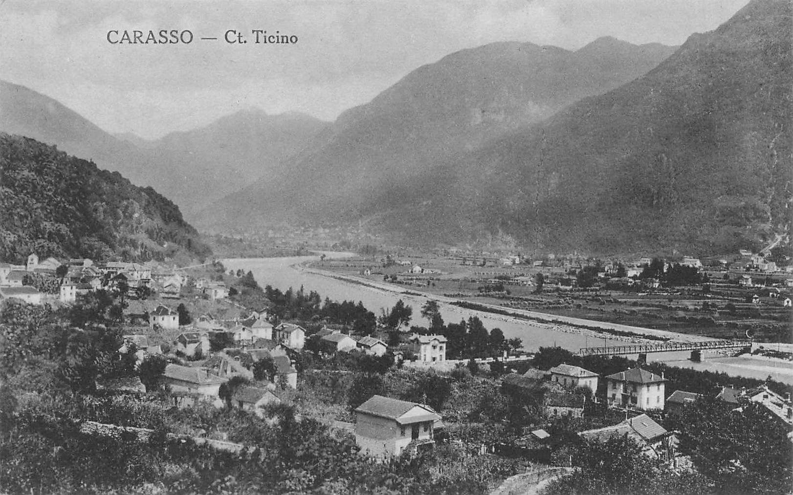Cartoline postali: Carasso (TI) Panorama – Usato da Biasca venduto da Blenio71