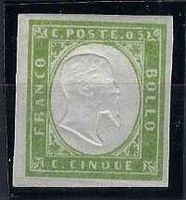 Italien 1851/60 König Viktor Emanuel 5 Centesimi