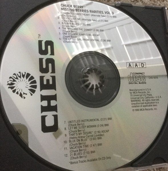 CDs: Chuck Berry MISSING BERRIES RARITIES  Bo Diddley Blues CD – Gebraucht aus Kandergrund von Sososo 2