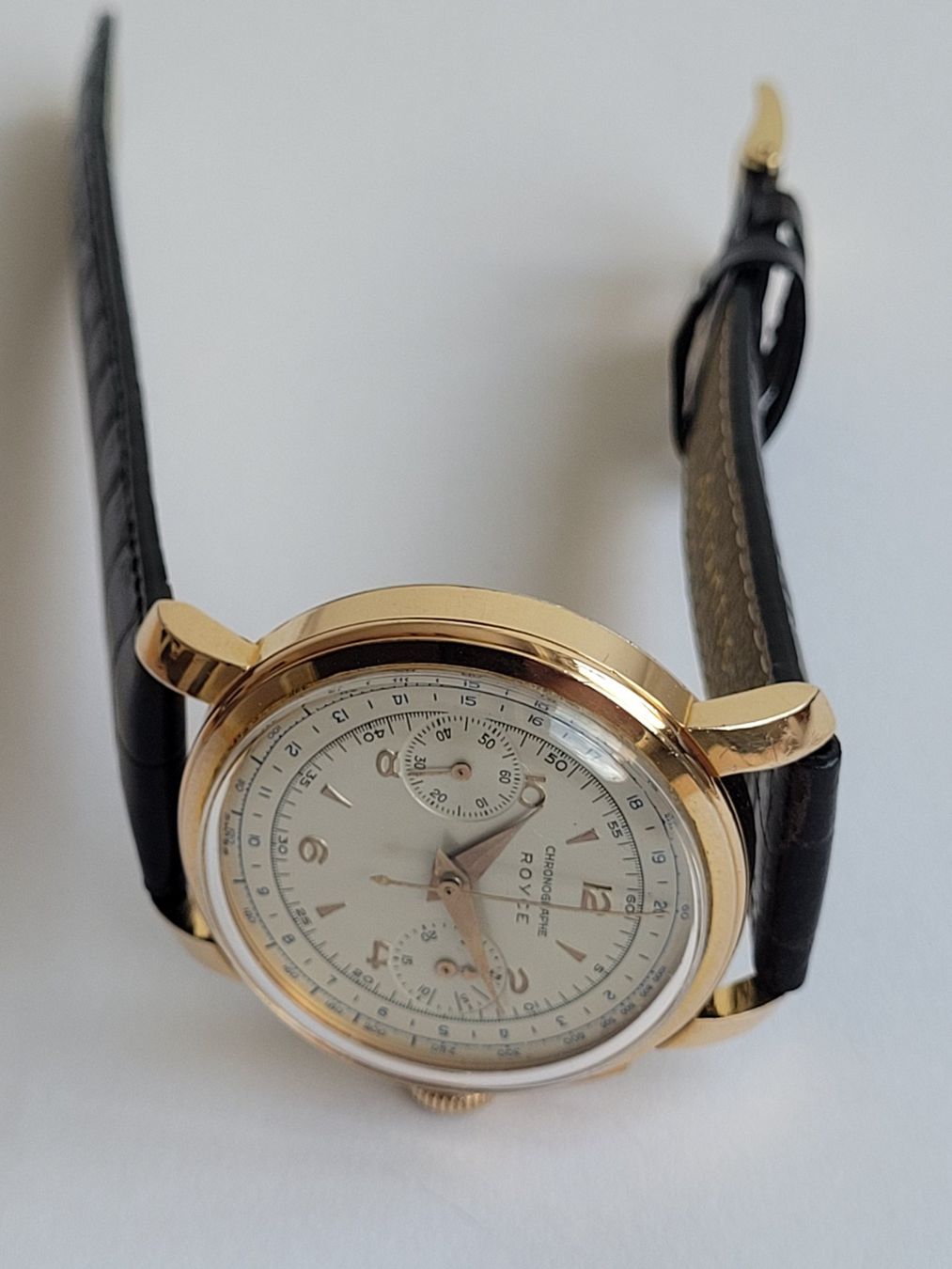 Orologi: ROYCE CHRONOGRAPHE mit Landeron Chronowerk ca. 70-jährig – Usato da Baar venduto da VroniM 6