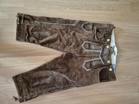 Trachtenlederhose Kniebundhose hellbraun Herren Grösse 50