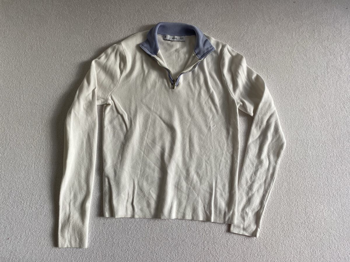 Mango Maglioni & Felpe: Pull Mango taille L blanc/bleu ciel - parfait pour l'été! – Usato da geneve venduto da cey_5ywd
