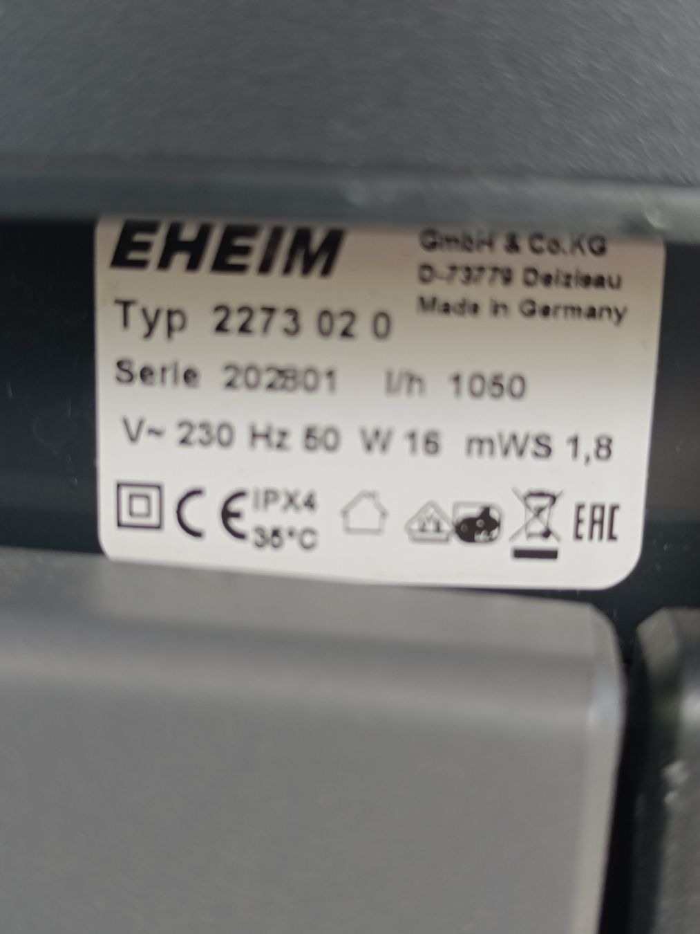 Eheim Filtri: Eheim Aquarium Aussefilter - Professional 4+ – Usato da Kreuzlingen venduto da Alhans 1