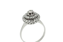 Vintage Ring mit 31 Brillanten in 18K Weissgold *S4280