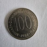 Münze 100 Dinar Jugoslawien 1987 