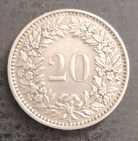 Schweizer 20 Rappen Münze. 1939