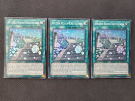 Yugioh Weisser Rosen-Kreuzgang x 3
