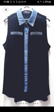 Schicke Bluse ohne Ärmel, Grösse M/L