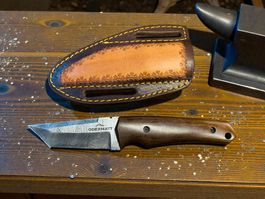 Damast Messer feststehend HANDMADE 21cm ODERMATT No. 49 NEU
