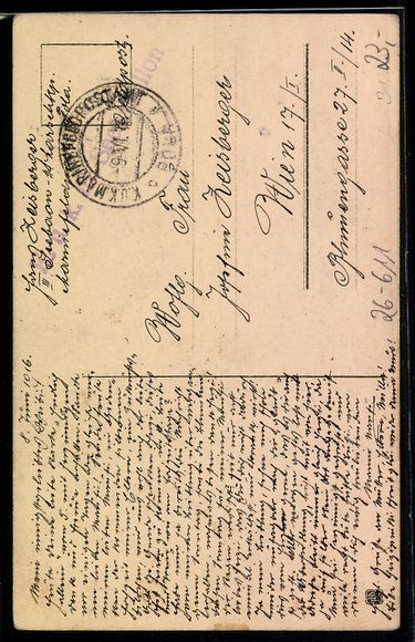 Cartoline postali: Handgemalt: Kinder im Arbeitszimmer unte – Usato da Berlin venduto da bartko-reher 1