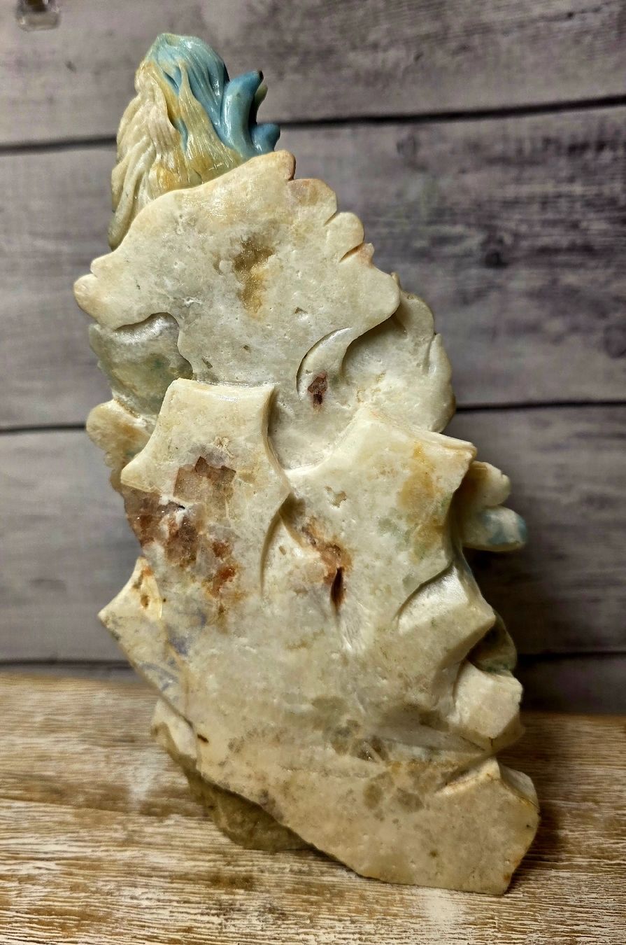 Minerali & Pietre curative: Wunderschöner Amazonit Chinesischer Drache 888g – Nuovo e nell'imballaggio originale da Matzingen venduto da Shay_Crystalz 3