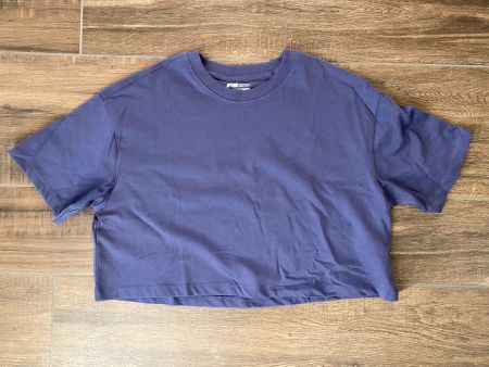 FB Sister Cropped Top T-Shirt aus Baumwolle blaulila Gr. M