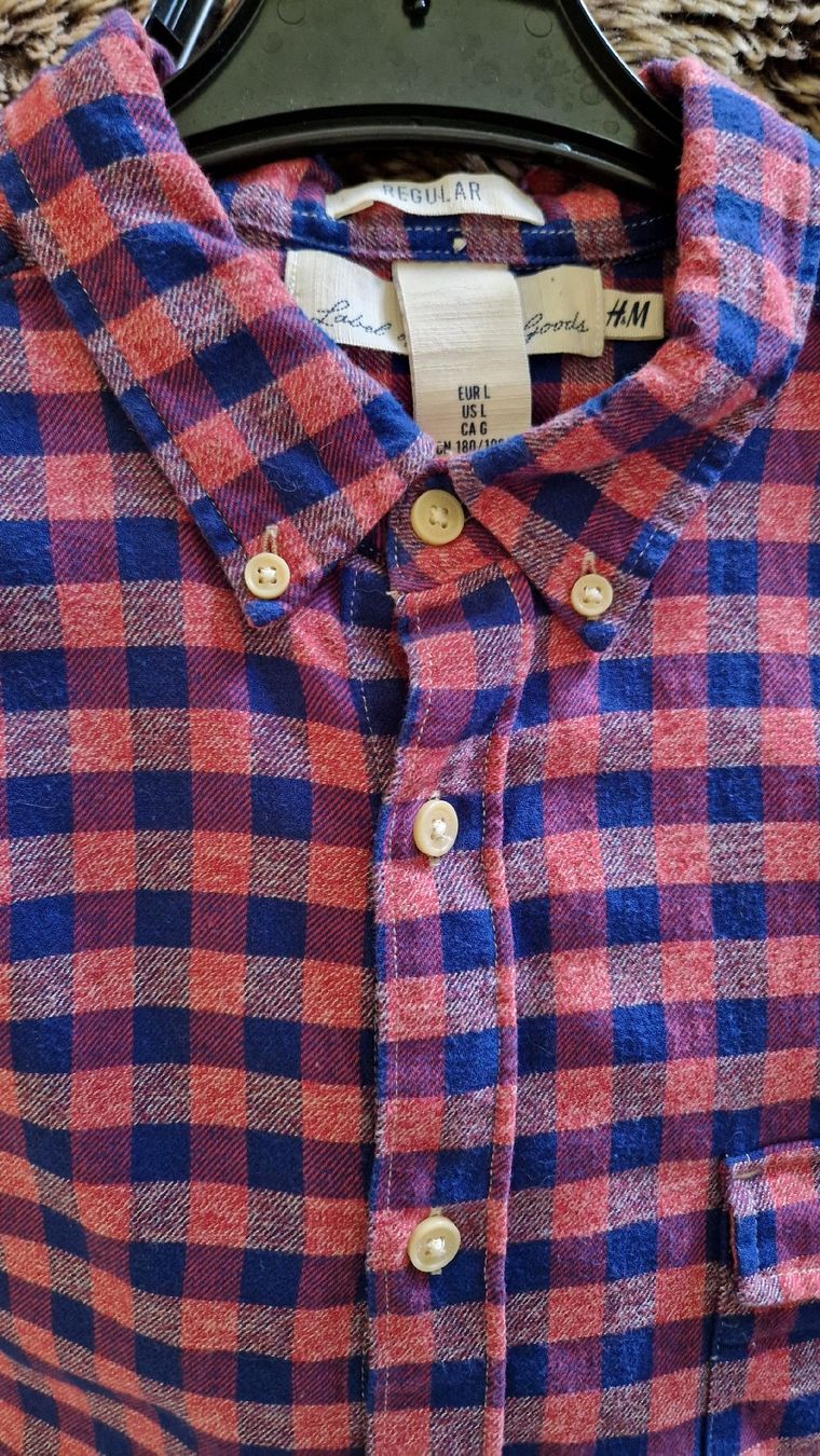 H&M Camicie: Blau-pink kariertes Flanellhemd – Nuovo (secondo la descrizione) da Oberengstringen venduto da Asteroid56 3
