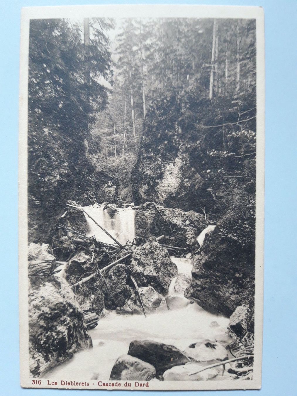 Cartoline postali: Les Diablerets Cascade du Dard – Usato da Sargans venduto da nicsam1815