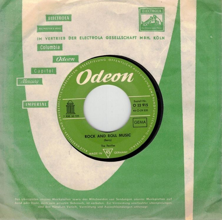 Dischi in vinile: The Beatles  --  Rock and Roll Music  Single7 – Usato da Rheinau venduto da thespecials