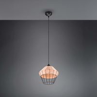 Pendelleuchte, 30 cm Ø, Braun, Schwarz