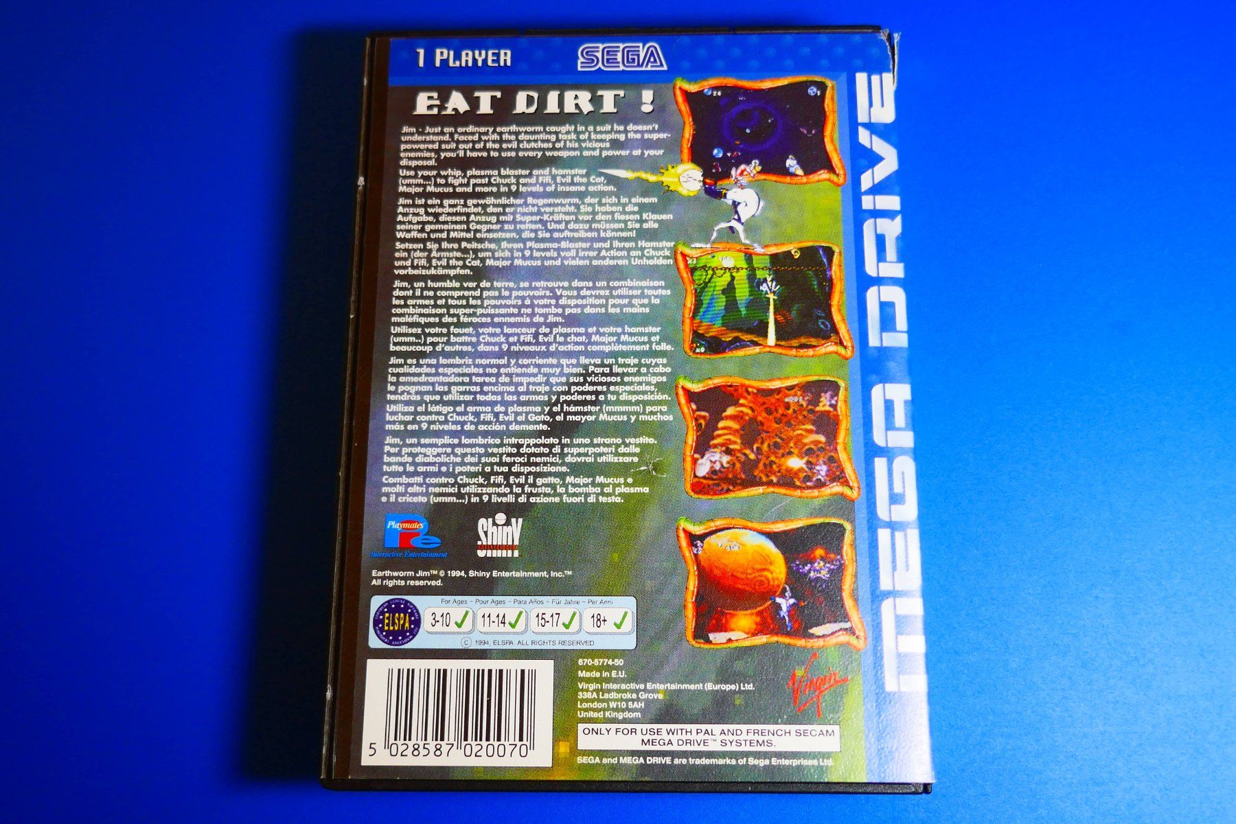 Sega Giochi: Earth Worm Jim - Sega Mega Drive – Usato da Vuarrens venduto da Espace-Retro 7