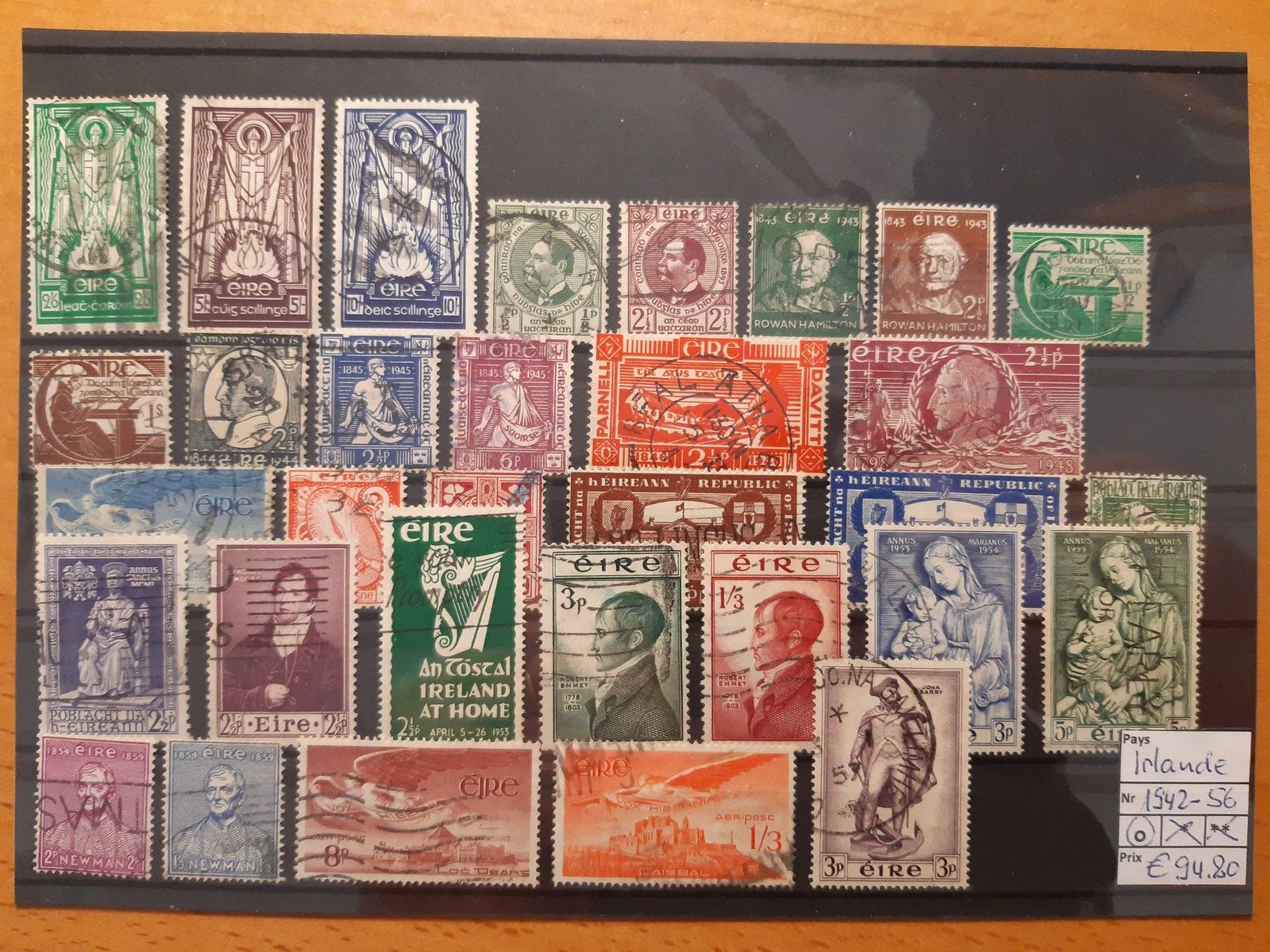 Tutti i francobolli: Irlande / Irland 1942 - 1956° – Usato da Confignon venduto da Alfda2000