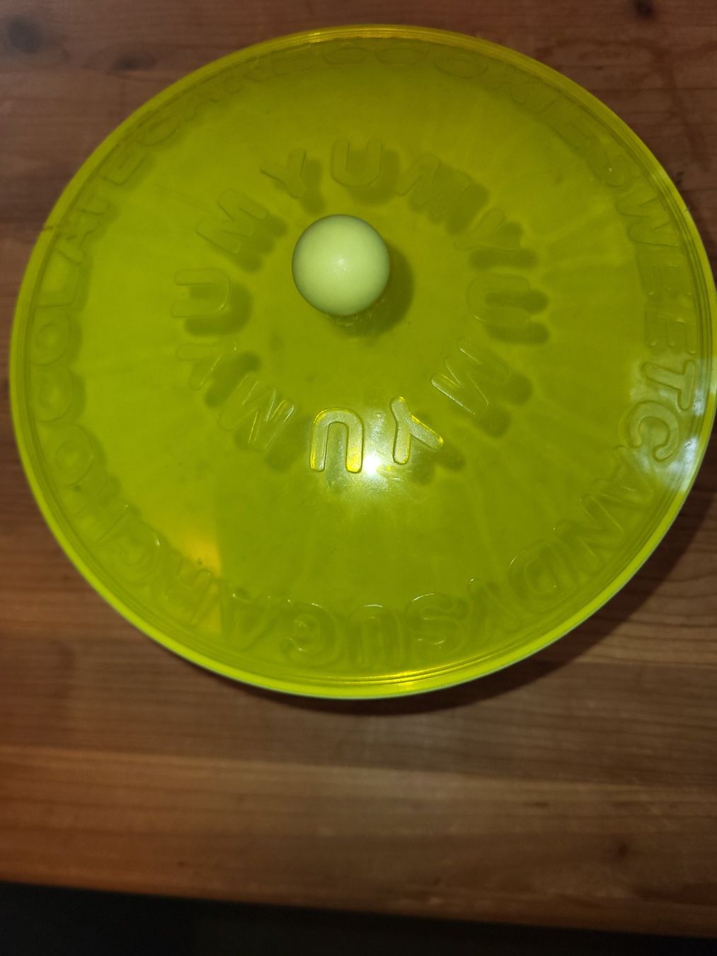 Ciotole: Grün/gelbe Plasticschüssel mit Deckel – Nuovo (secondo la descrizione) da Guggisberg venduto da Aegertenlehn