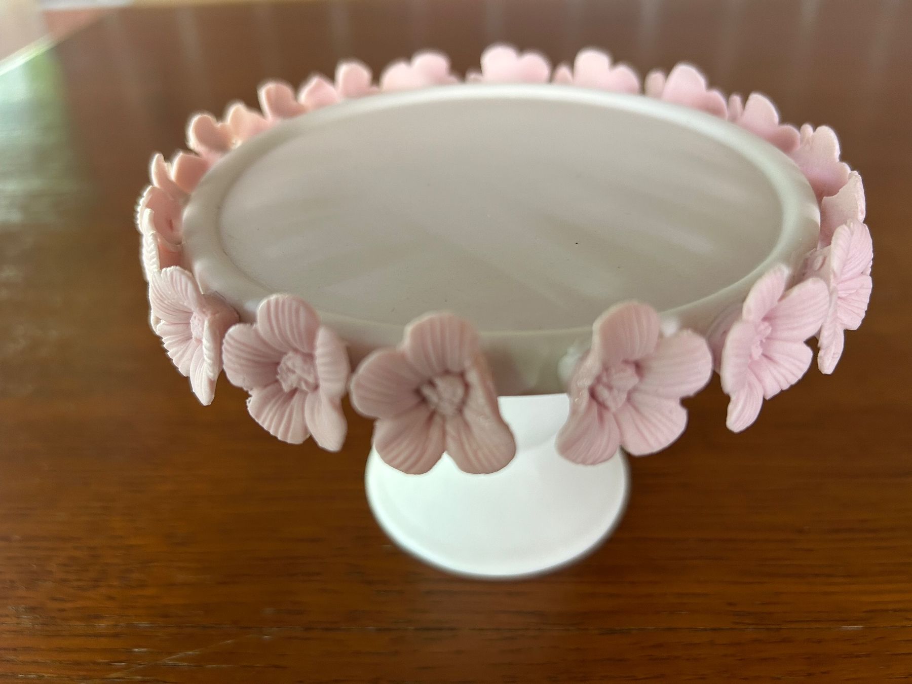Piatti di portata: Etagère mini - weiss mit rosa Blümchenrand – Difettoso da Riniken venduto da einfach-so 3