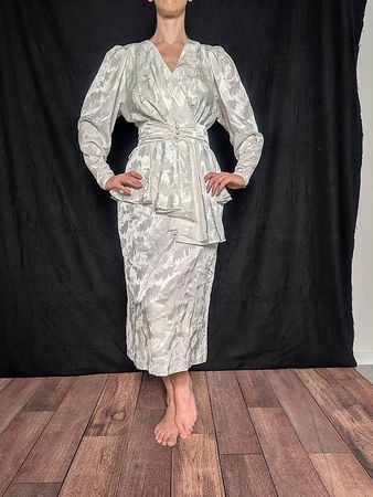 Vera Mont Vintage Designerkleid weiss Gr. 36
