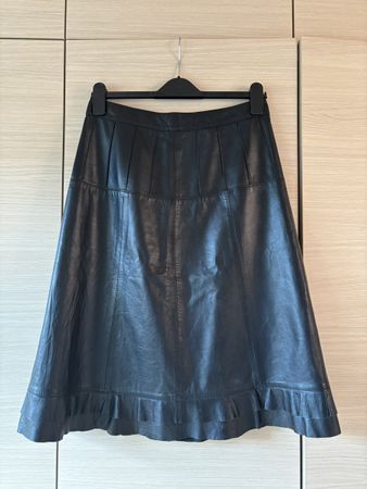 Jupe en cuir brun Marc Cain 38