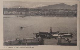 GENÈVE - La Rade - Bateau à Vapeur - 1907