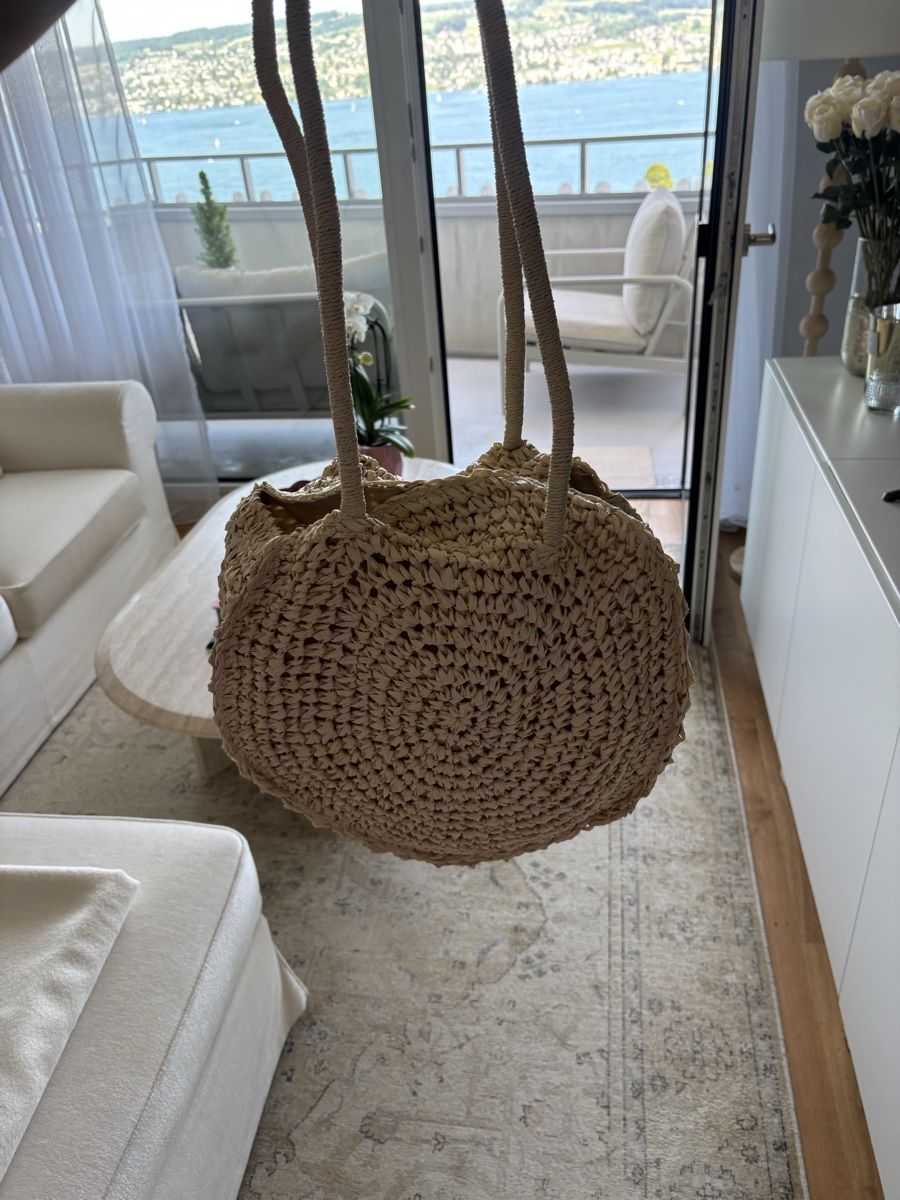 Borse da donna: NEW - Round Raffia Bag in Beige – Nuovo (secondo la descrizione) da Horgen venduto da lme_8kj7 2