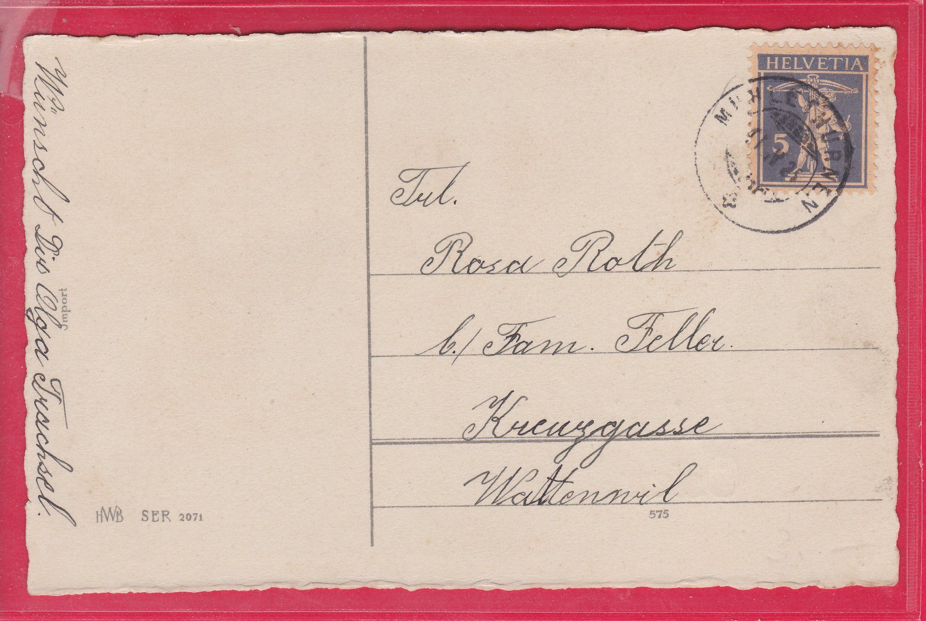 Cartoline postali: FRÖHLICHE OSTERN, 11.4.1925 – Usato da Oberrieden venduto da Gebirgsstelze 1