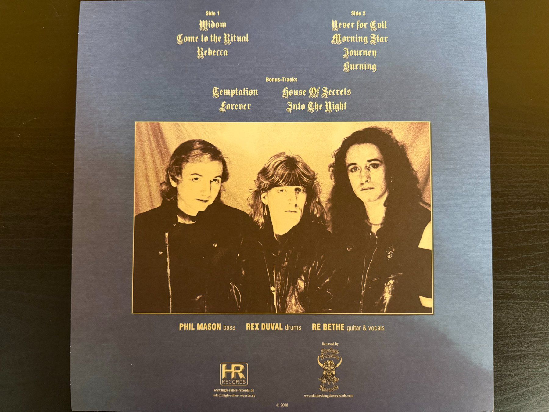 Dischi in vinile: Ritual – Widow [LP + 7" DE 2008] – Usato da Tamins venduto da Dark-Skull-Vinyl 1