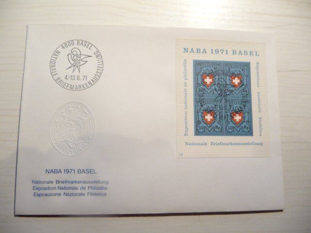 Tous les timbres: 5 NABA Blocks Basel 1971 / ET  / Versch. Blocknummern – Neuf (Voir description) à Kloten par zimboida 6
