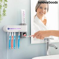 UV-Zahnbürsten-Sterilisator mit Zahnpastahalter und -spender