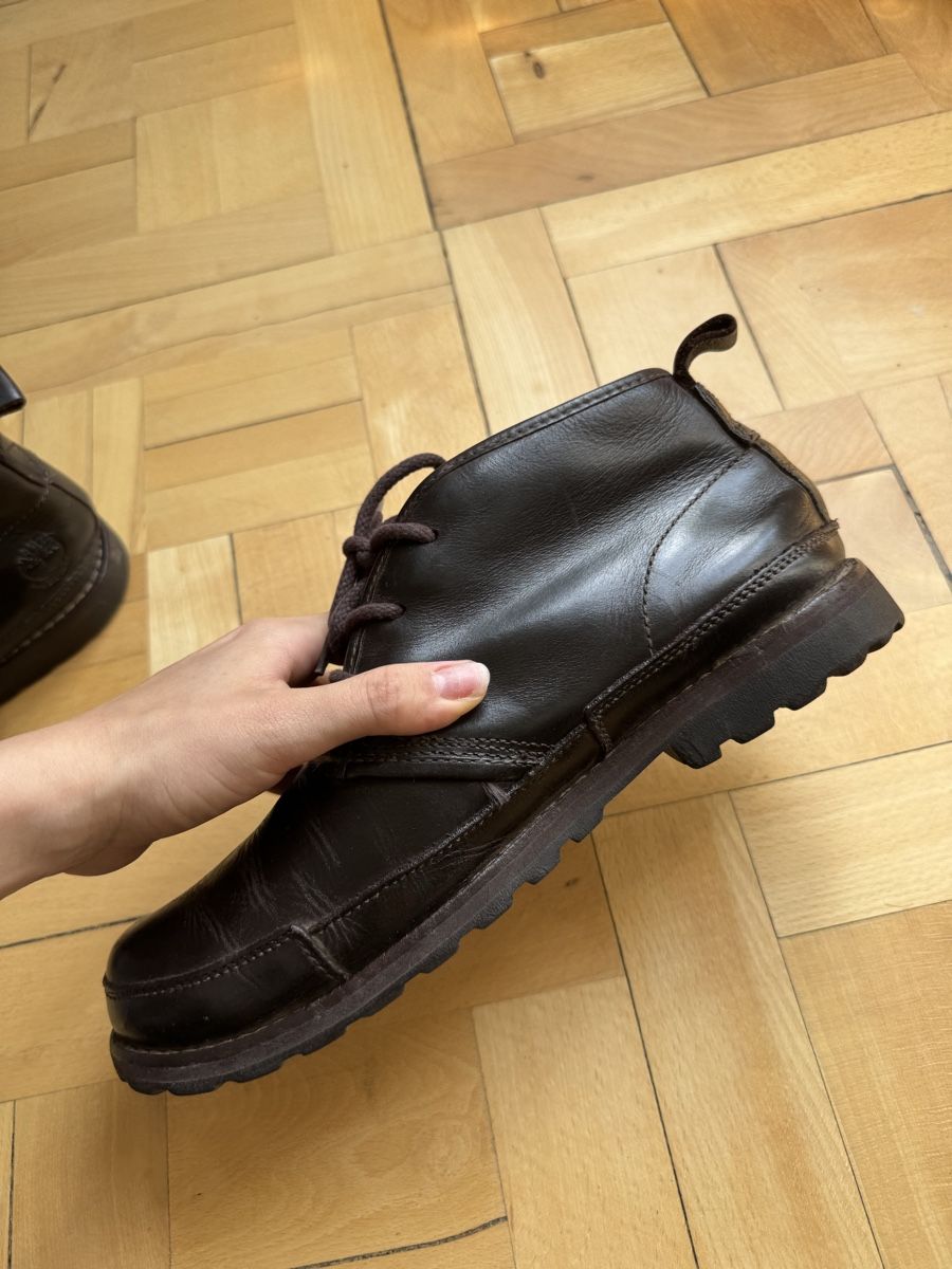 Timberland Scarpe da uomo: Timberland Brown Leather Ankle Boots - Size 8.5 US – Usato da Lausanne venduto da ama_ykl2 3