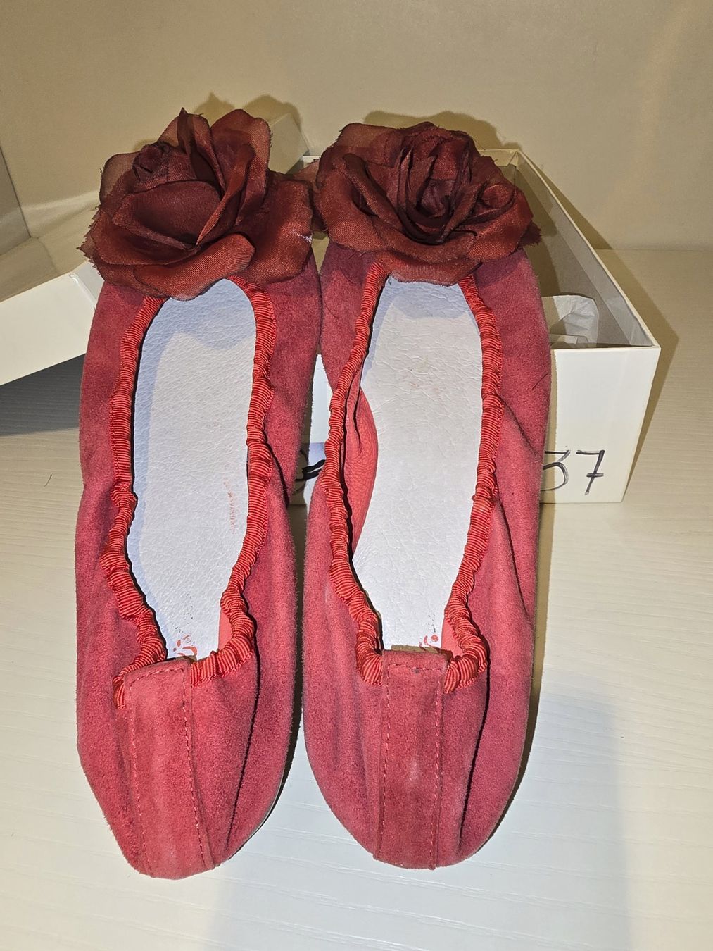 Scarpe da donna: Ballerinas Camoscio - EU 37 Echt Leder – Nuovo e nell'imballaggio originale da Chiasso venduto da Arina888 1