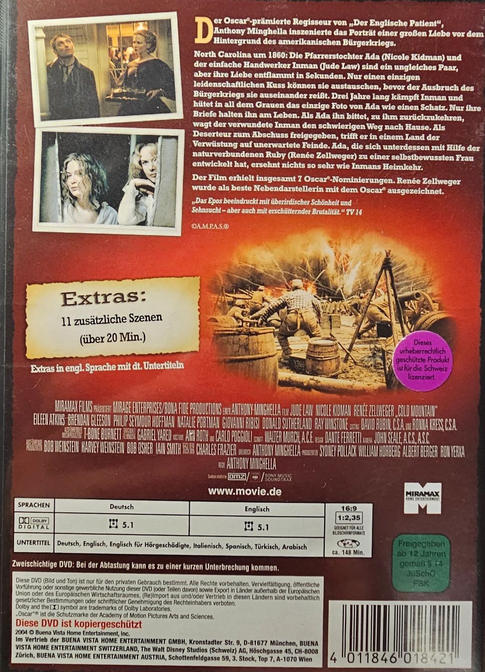 Tutti i DVDs: Unterwegs nach Cold Mountain – Usato da Wahlen b. Laufen venduto da Cg10 1
