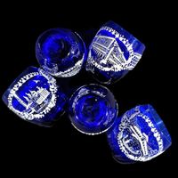 💙 Seltene Kobaltblaue Murano-Gläser – 5er Set! ✨