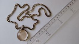 Rutilquarz, Sterlingsilber Panzerhalskette 925, 62g