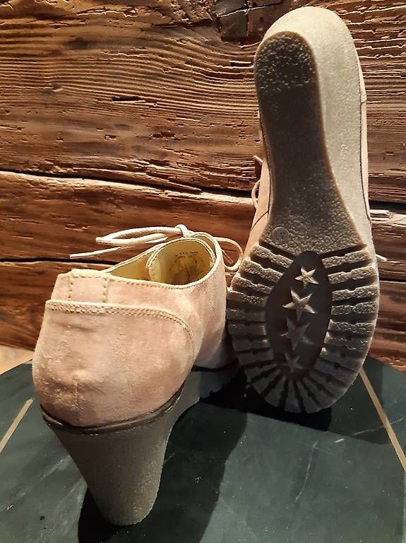Graceland Scarpe da donna: hellbraune Ankleboots, Keilstiefelette, Gr. 41 – Usato da Sommeri venduto da 5eller 3