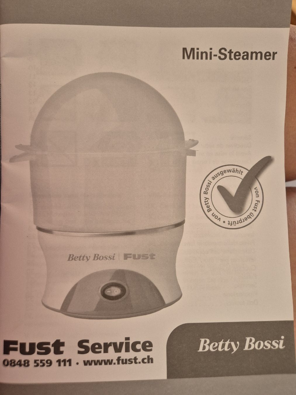 Betty Bossi Elettrodomestici da cucina: Mini Steamer – Usato da Alchenstorf venduto da Morepa 1